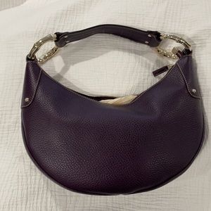 Gucci Bamboo Ring Leather Bag Purple authentic